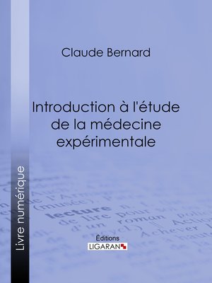 cover image of Introduction à la médecine expérimentale